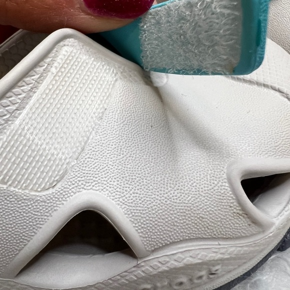 Crocs All Terrain Fisherman Shoes Toddler Kids C4 Atmosphere Gray & Blue Strap - Picture 4 of 8